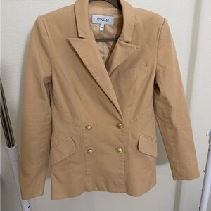 Derek Lam 10 Crosby Double-Breasted Tan Blazer Size 6
